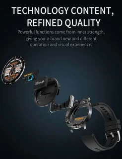 WizBay Premium Select 1.39" 2in1 Sport Smartwatch Zwart