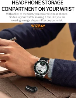 WizBay Premium Select 1.39" 2in1 Sport Smartwatch Zwart