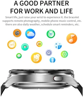 WizBay Premium Select 1.39" 2in1 Sport Smartwatch Zwart