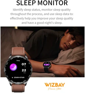 WizBay Premium Select 1.39" 2in1 Sport Smartwatch Zwart