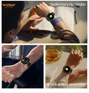 WizBay Premium Select 1.39" 2in1 Sport Smartwatch Zwart