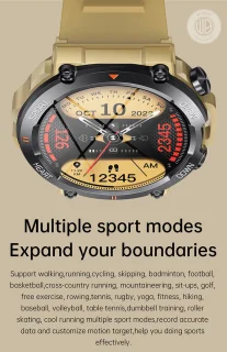 WizBay Premium Select 1.39 inch HD TFT Smartwatch Zwart