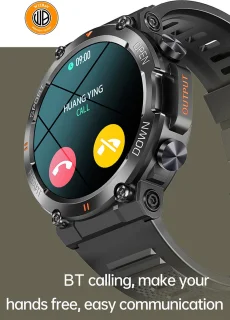 WizBay Premium Select 1.39 inch HD TFT Smartwatch Zwart