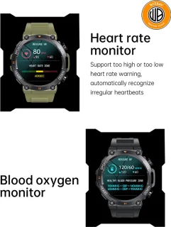 WizBay Premium Select 1.39 inch HD TFT Smartwatch Zwart