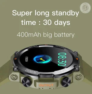 WizBay Premium Select 1.39 inch HD TFT Smartwatch Zwart