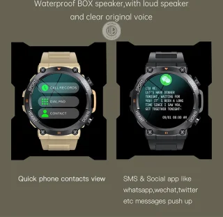 WizBay Premium Select 1.39 inch HD TFT Smartwatch Zwart