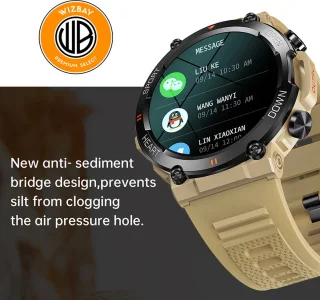WizBay Premium Select 1.39 inch HD TFT Smartwatch Zwart