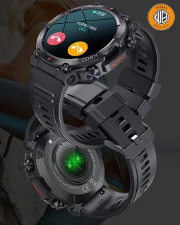 WizBay Premium Select 1.39 inch HD TFT Smartwatch Zwart