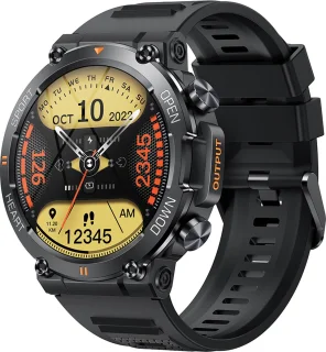 WizBay Premium Select 1.39 inch HD TFT Smartwatch Zwart