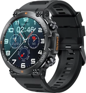 WizBay Premium Select 1.39 inch HD TFT Smartwatch Zwart