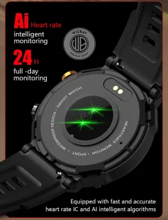 WizBay Premium Select 1.39" Smartwatch Mat Zilver RVS Zwart