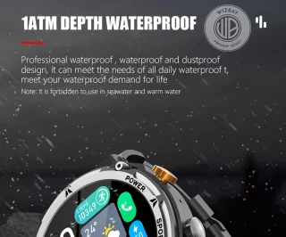 WizBay Premium Select 1.39" Smartwatch Mat Zilver RVS Zwart
