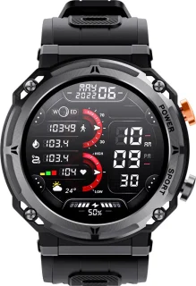 WizBay Premium Select 1.39" Smartwatch Mat Zilver RVS Zwart
