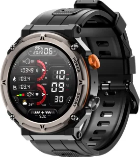 WizBay Premium Select 1.39" Smartwatch Mat Zilver RVS Zwart
