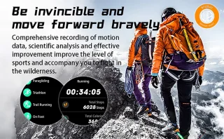 WizBay Premium Select 1.39inch Sport Smartwatch Zwart