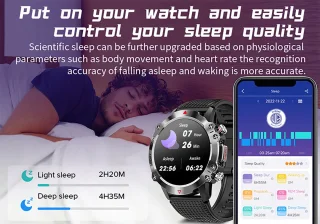 WizBay Premium Select 1.39inch Sport Smartwatch Zwart