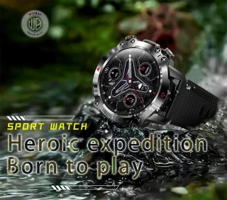 WizBay Premium Select 1.39inch Sport Smartwatch Zwart