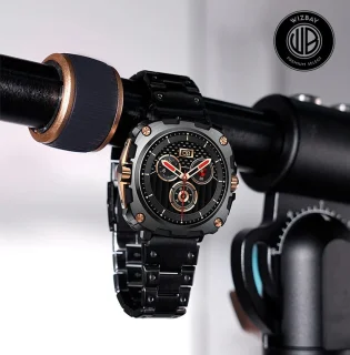 WizBay Premium Select 1.43" AMOLED Smartwatch Zwart RVS Band