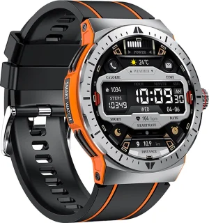 WizBay Premium Select 1.43" AMOLED Sport Smartwatch Oranje Zwart