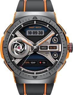 WizBay Premium Select 1.43" AMOLED Sport Smartwatch Oranje Zwart