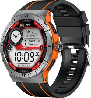 WizBay Premium Select 1.43" AMOLED Sport Smartwatch Oranje Zwart