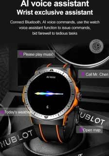 WizBay Premium Select 1.43" AMOLED Sport Smartwatch Rood Zwart
