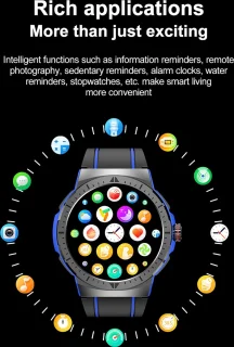 WizBay Premium Select 1.43" AMOLED Sport Smartwatch Rood Zwart