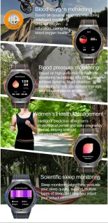 WizBay Premium Select 1.43" AMOLED Sport Smartwatch Rood Zwart