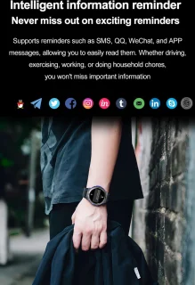 WizBay Premium Select 1.43" AMOLED Sport Smartwatch Rood Zwart