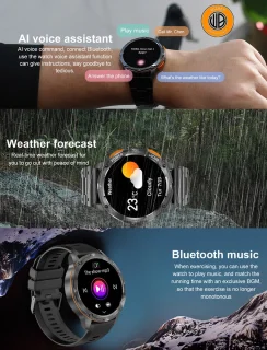 WizBay Premium Select 1,43 inch AMOLED Smartwatch Mat Goud