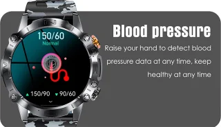 WizBay Premium Select 1.43 inch Smartwatch Alu Mat Zilver Leger Groen