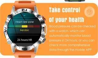 WizBay Premium Select 1.43 inch Smartwatch Alu Mat Zilver Leger Groen