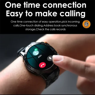 WizBay Premium Select 1.43 inch Smartwatch Alu Mat Zilver Leger Groen