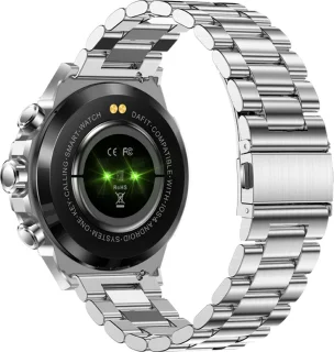 WizBay Premium Select 1.43inch Sport Smartwatch Alu Mat Zwart Case RVS Band