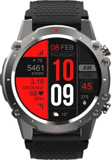 WizBay Premium Select 1.45" Smartwatch Slim Zilver Zwarte Band