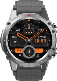 WizBay Premium Select 1.45" Smartwatch Slim Zilver Zwarte Band