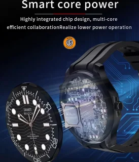 WizBay Premium Select 1.53 inch HD TFT Smartwatch Zilver