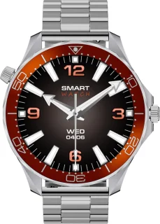 WizBay Premium Select 1.53 inch HD TFT Smartwatch Zilver