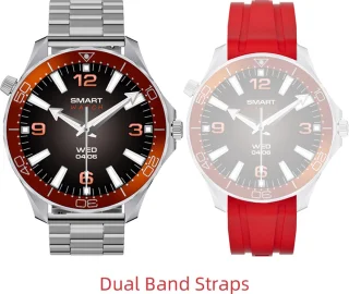 WizBay Premium Select 1.53 inch HD TFT Smartwatch Zilver