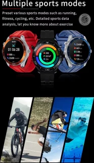 WizBay Premium Select 1.53 inch HD TFT Smartwatch Zilver
