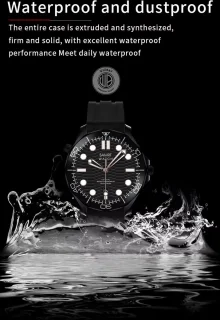 WizBay Premium Select 1.53 inch HD TFT Smartwatch Zilver RVS Band