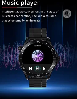 WizBay Premium Select 1.53 inch HD TFT Smartwatch Zilver RVS Band