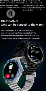 WizBay Premium Select 1.53 inch HD TFT Smartwatch Zilver RVS Band