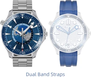 WizBay Premium Select 1.53 inch HD TFT Smartwatch Zilver RVS Band