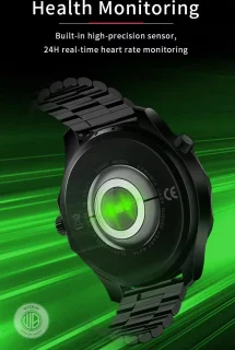 WizBay Premium Select 1.53 inch HD TFT Smartwatch Zilver RVS Band