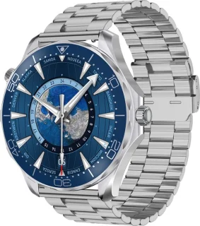 WizBay Premium Select 1.53 inch HD TFT Smartwatch Zilver RVS Band