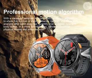 WizBay Premium Select 1.83" HD TFT Smartwatch Zwart