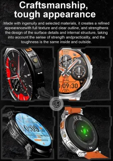 WizBay Premium Select 1.83" HD TFT Smartwatch Zwart