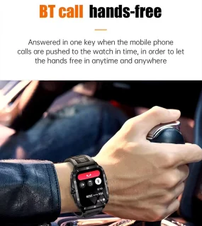 WizBay Premium Select 1.96 inch Smartwatch Zwart Oranje TPU Band