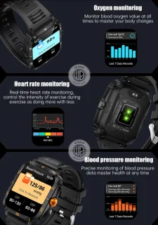 WizBay Premium Select 1.96 inch Smartwatch Zwart TPU Band